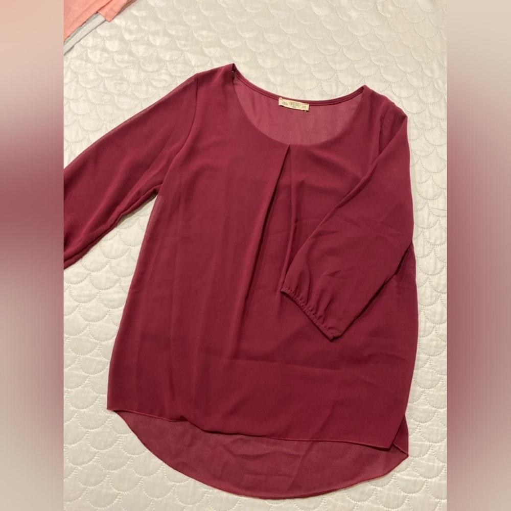 Elegant Burgundy Women's Top